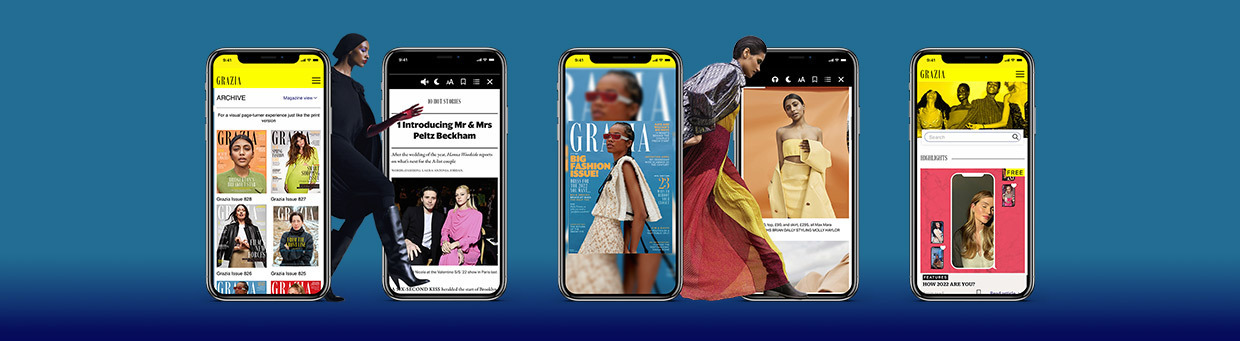Explore Grazia's digital magazine on mobile – fashion, news, and issues available to read online