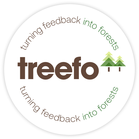 Treefo badge turning feedbacks into forest